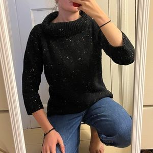 Black sweater with color flecks!